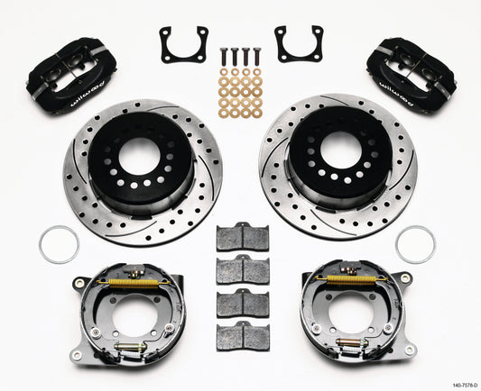 Wilwood Forged Dynalite P/S Park Brake Kit Drilled Chevy 12 Bolt-Spec 3.15in Bearing