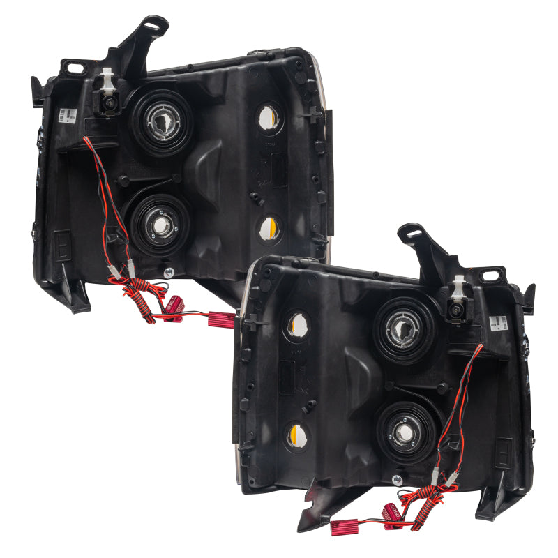 Oracle Lighting 07-13 Chevrolet Silverado Pre-Assembled LED Halo Headlights-Red