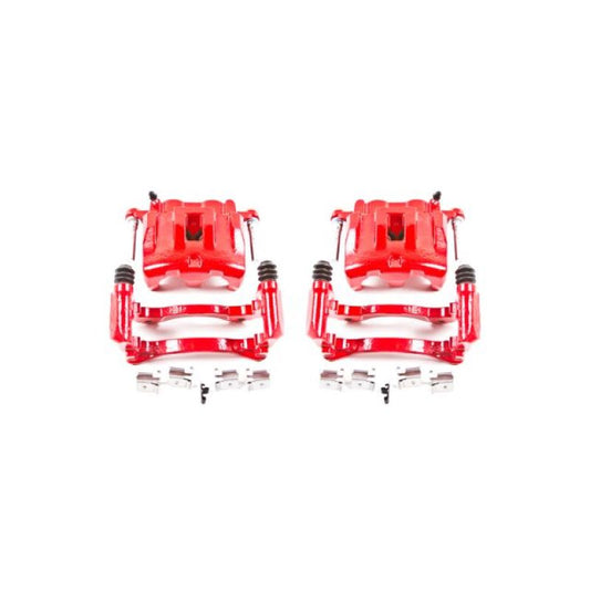 Power Stop 99-04 Jeep Grand Cherokee Front Red Calipers w/Brackets - Pair