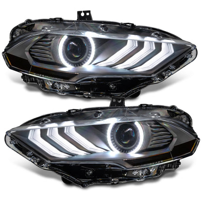 Oracle Lighting 18-23 Ford Mustang Dynamic ColorSHIFT LED Headlights - Black Series