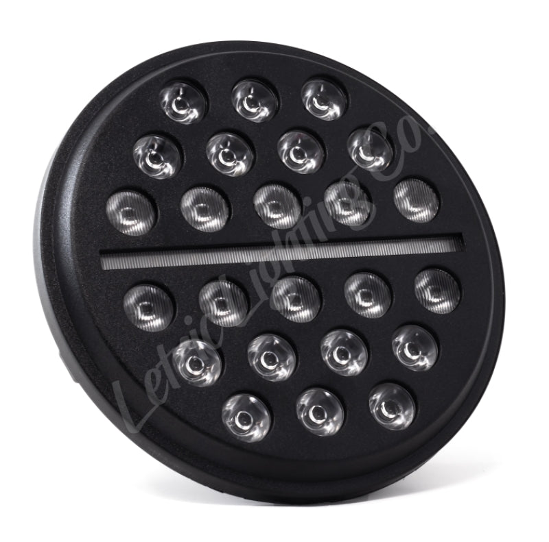 Letric Lighting 7? LED Black Buck-Shot Style multi-mini Headlight