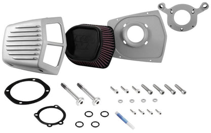 K&N Street Metal Intake System 01-16 Harley-Davidson Shaker Silver H/D Softail/Dyna Fl