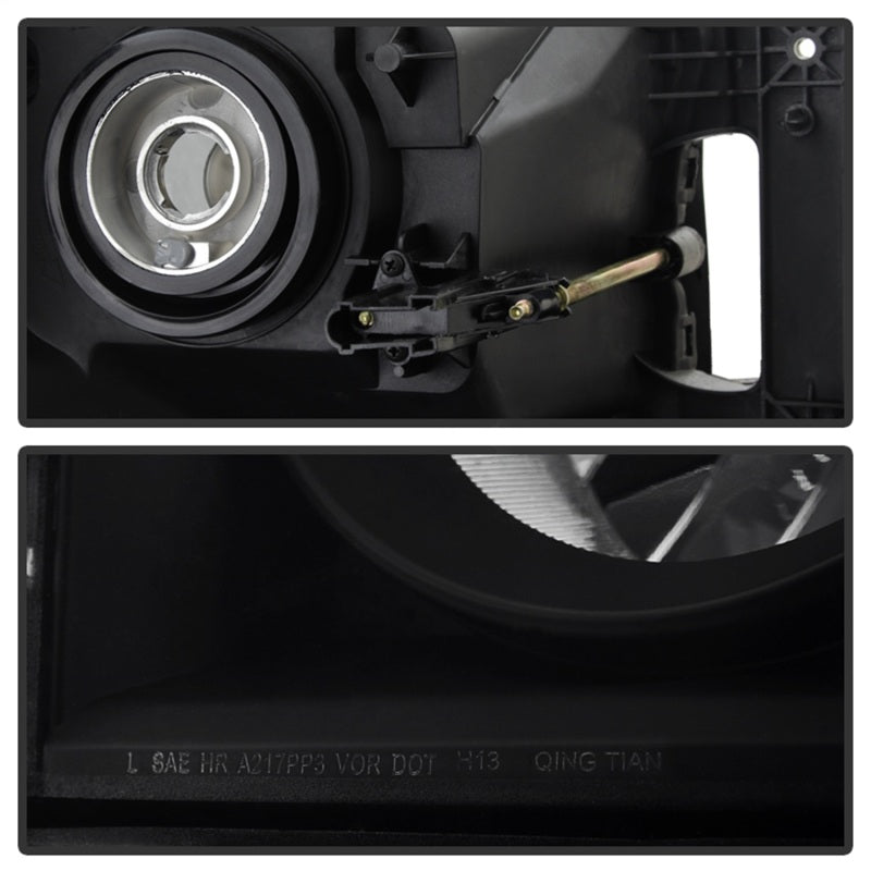 xTune Dodge Ram 1500 06-08 Amber Crystal Headlights Black Smoked HD-JH-DR06-AM-BSM