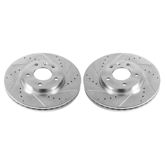 Power Stop 21-22 Chevrolet Trailblazer Rear Drilled & Slotted Rotor (Pair)