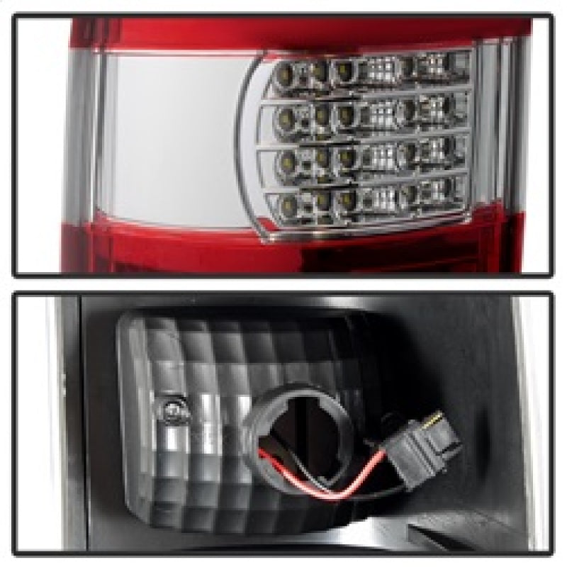 xTune 03-06 Chevrolet Silverado 1500/2500HD LED Tail Lights - Red Clear (ALT-JH-CSIL03-CS-RC)