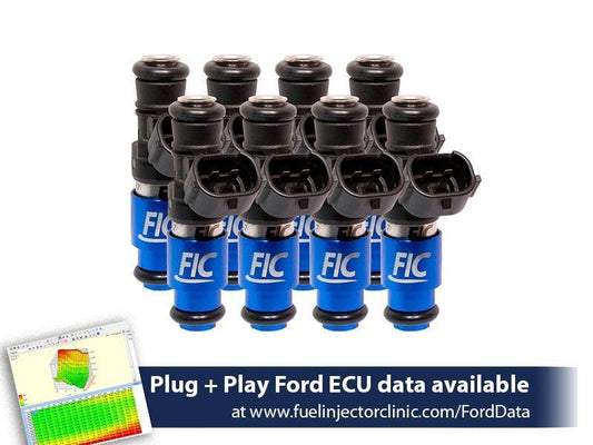 Fuel Injector Clinic 2150cc (200 lbs/hr at 43.5 PSI fuel pressure) Injector Set Ford Shelby GT500 (2007-2014) / Ford GT40 (2005-2006)(High-Z)