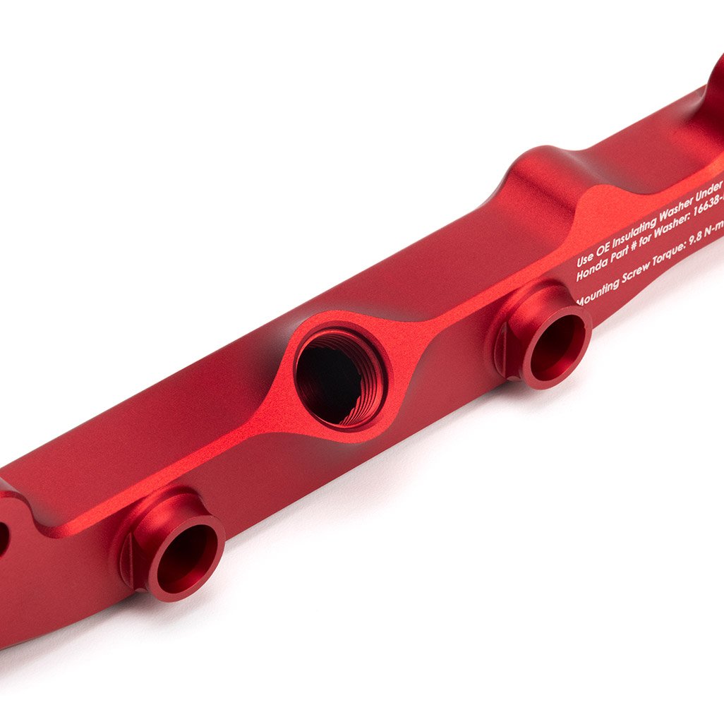 Acuity - K-Series Fuel Rail in Satin Red Finish